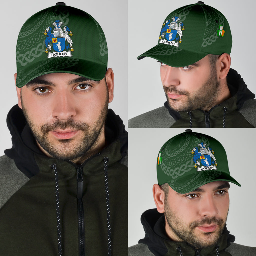 Clan Doheny Coat Of Arms - Irish Family Crest St Patrick's Day Classic CapZF79 Classic Cap - Doheny Coat Of Arms St Patrick's Day Classic Cap Irish Cap   