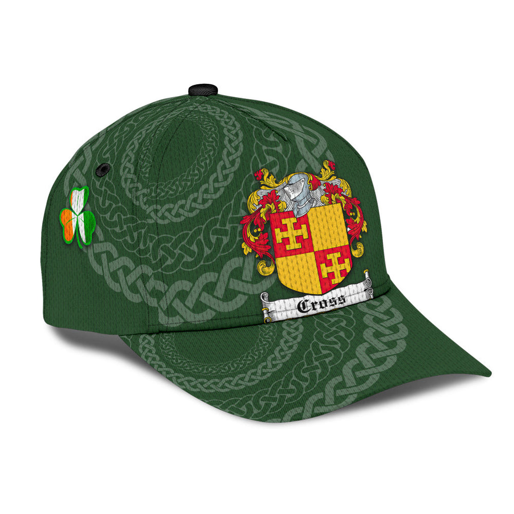 Clan Cross Coat Of Arms - Irish Family Crest St Patrick's Day Classic CapMK26 Classic Cap - Cross Coat Of Arms St Patrick's Day Classic Cap Irish Cap   