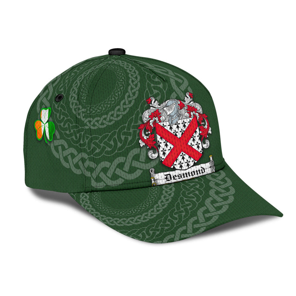 Clan Desmond Coat Of Arms - Irish Family Crest St Patrick's Day Classic CapNZ69 Classic Cap - Desmond Coat Of Arms St Patrick's Day Classic Cap Irish Cap   