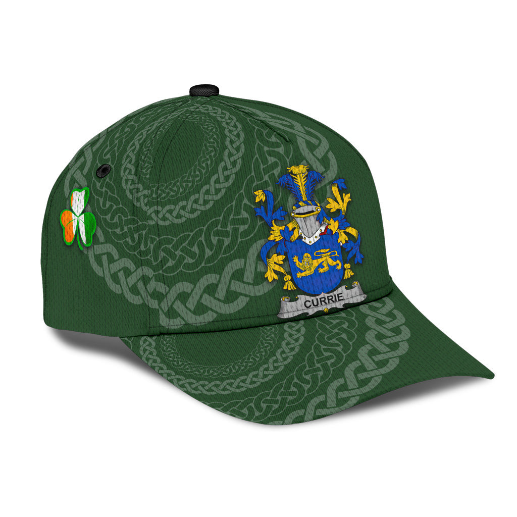 Clan Currie Coat Of Arms - Irish Family Crest St Patrick's Day Classic CapGG68 Classic Cap - Currie Coat Of Arms St Patrick's Day Classic Cap Irish Cap   