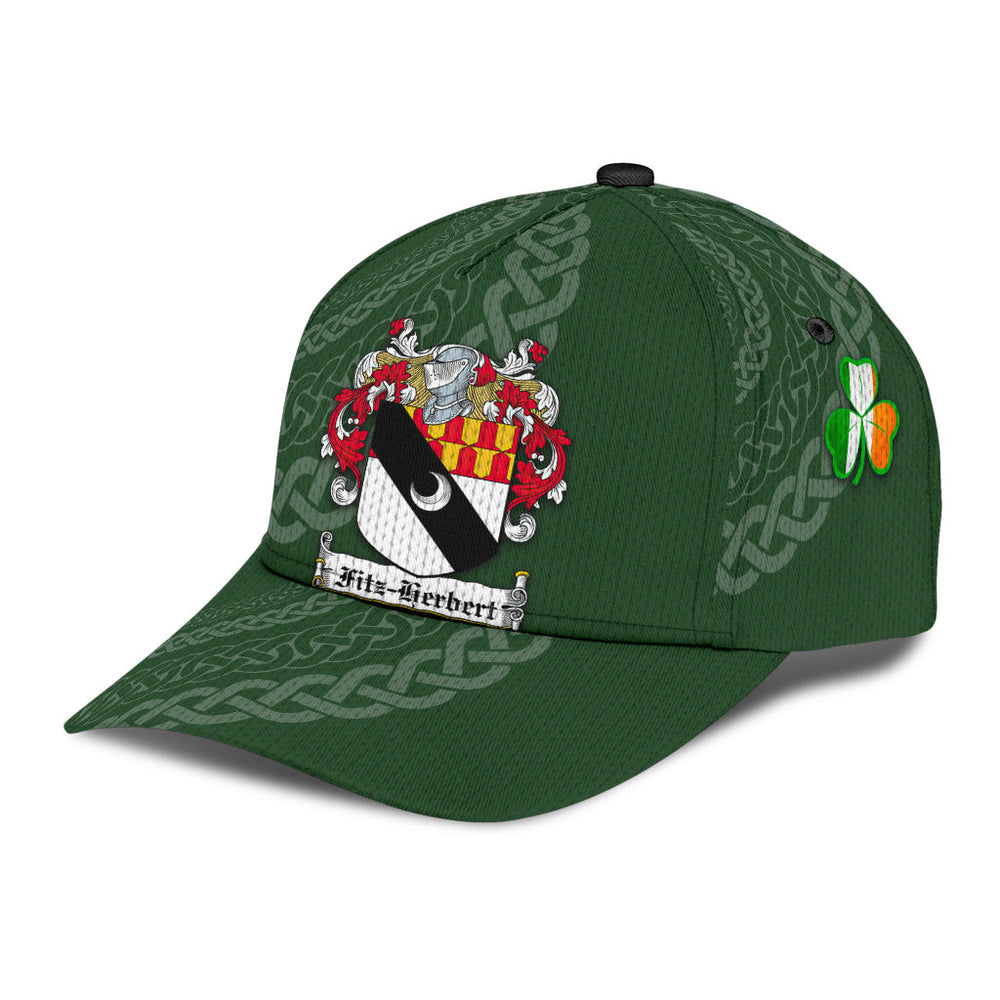 Clan Fitzherbert Coat Of Arms - Irish Family Crest St Patrick's Day Classic CapLI60 Classic Cap - Fitzherbert Coat Of Arms St Patrick's Day Classic Cap Irish Cap   