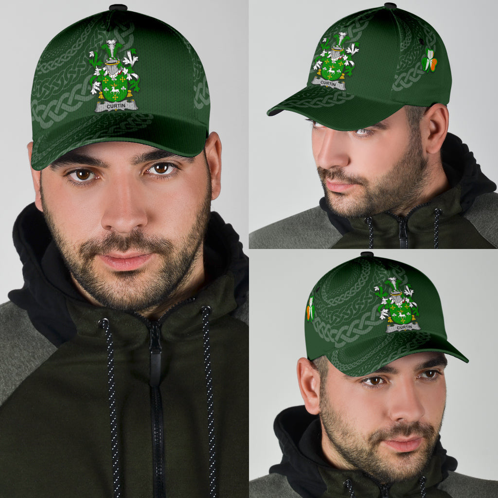 Clan Curtin Coat Of Arms - Irish Family Crest St Patrick's Day Classic CapSW42 Classic Cap - Curtin Coat Of Arms St Patrick's Day Classic Cap Irish Cap   