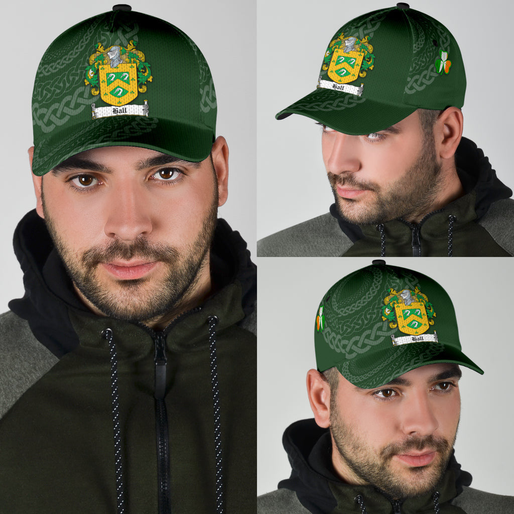 Clan Hall Coat Of Arms - Irish Family Crest St Patrick's Day Classic CapXM28 Classic Cap - Hall Coat Of Arms St Patrick's Day Classic Cap Irish Cap   