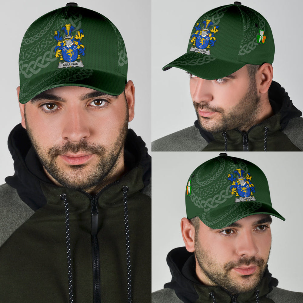 Clan Culligan Coat Of Arms - Irish Family Crest St Patrick's Day Classic CapDP84 Classic Cap - Culligan Coat Of Arms St Patrick's Day Classic Cap Irish Cap   