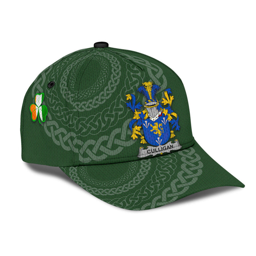 Clan Culligan Coat Of Arms - Irish Family Crest St Patrick's Day Classic CapDP84 Classic Cap - Culligan Coat Of Arms St Patrick's Day Classic Cap Irish Cap   