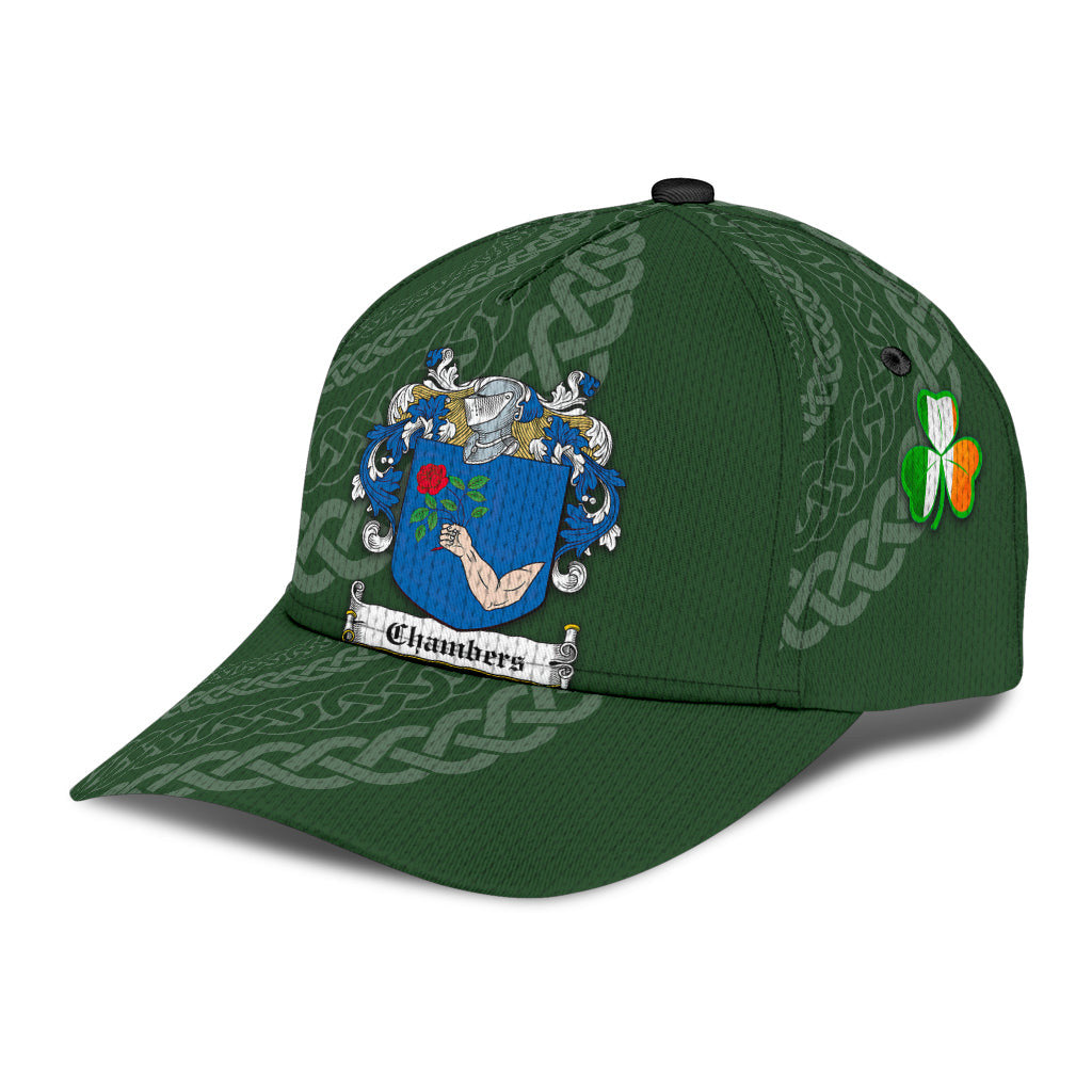Clan Chambers Coat Of Arms - Irish Family Crest St Patrick's Day Classic CapHI37 Classic Cap - Chambers Coat Of Arms St Patrick's Day Classic Cap Irish Cap   