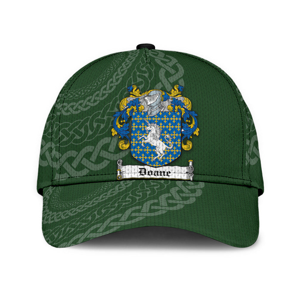 Clan Doane Coat Of Arms - Irish Family Crest St Patrick's Day Classic CapOC72 Classic Cap - Doane Coat Of Arms St Patrick's Day Classic Cap Irish Cap   
