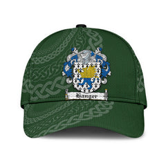 Clan Hanger Coat Of Arms - Irish Family Crest St Patrick's Day Classic CapDX83 Classic Cap - Hanger Coat Of Arms St Patrick's Day Classic Cap Irish Cap   