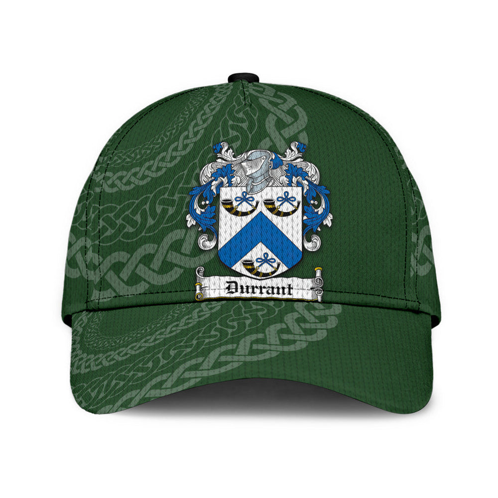 Clan Durrant Coat Of Arms - Irish Family Crest St Patrick's Day Classic CapAN30 Classic Cap - Durrant Coat Of Arms St Patrick's Day Classic Cap Irish Cap   