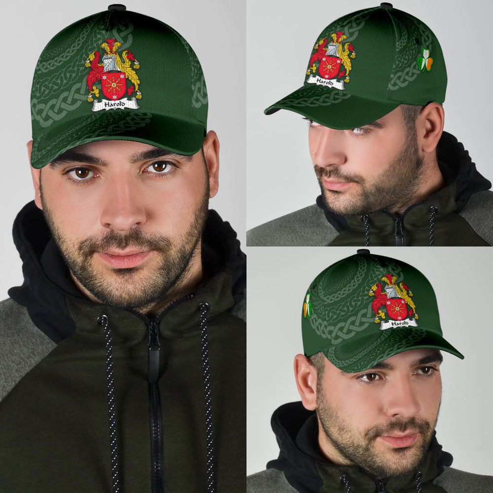 Clan Harold Coat Of Arms - Irish Family Crest St Patrick's Day Classic CapYP56 Classic Cap - Harold Coat Of Arms St Patrick's Day Classic Cap Irish Cap   