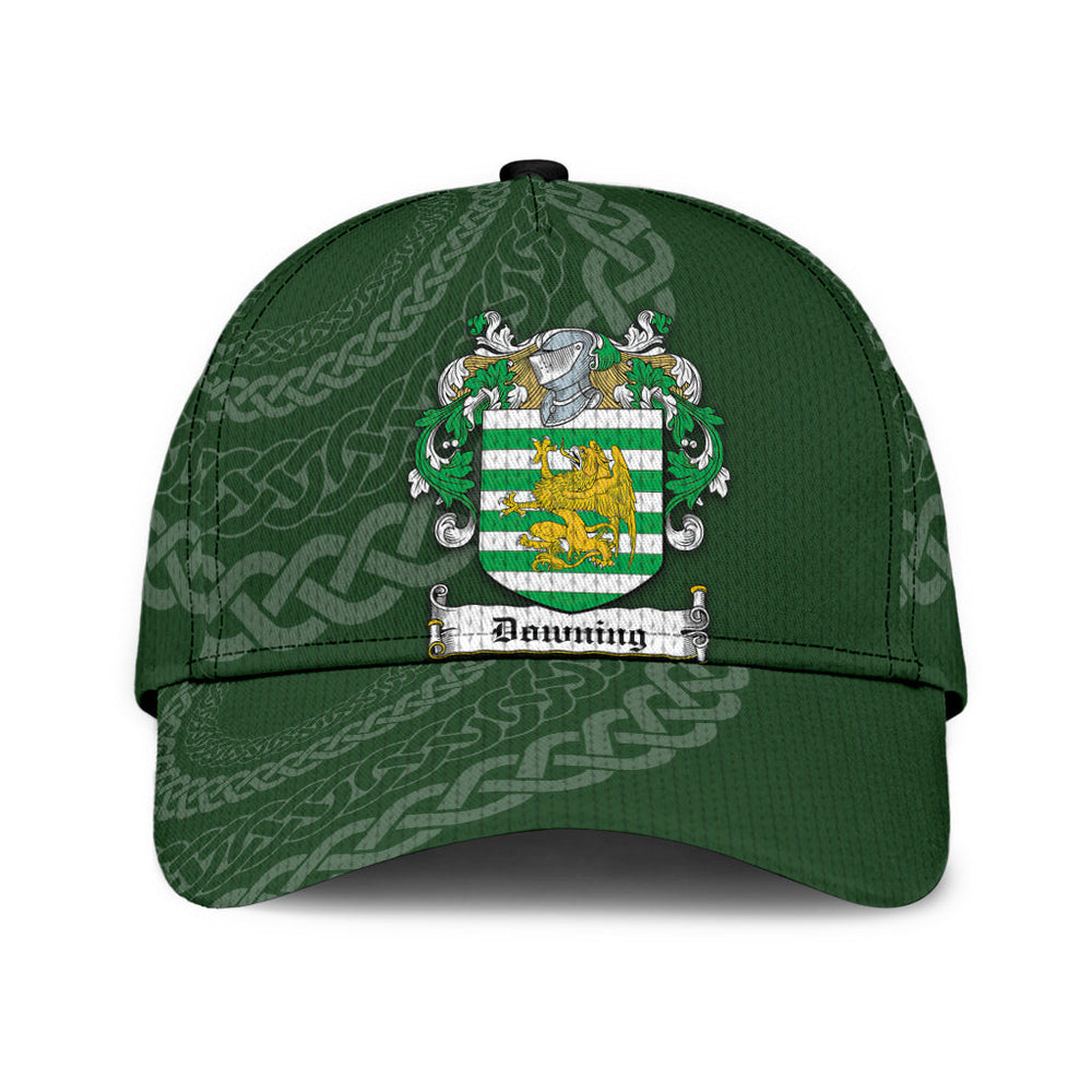 Clan Downing Coat Of Arms - Irish Family Crest St Patrick's Day Classic CapBT91 Classic Cap - Downing Coat Of Arms St Patrick's Day Classic Cap Irish Cap   