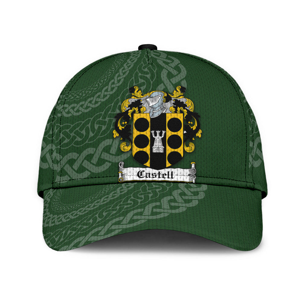 Clan Castell Coat Of Arms - Irish Family Crest St Patrick's Day Classic CapMV56 Classic Cap - Castell Coat Of Arms St Patrick's Day Classic Cap Irish Cap   