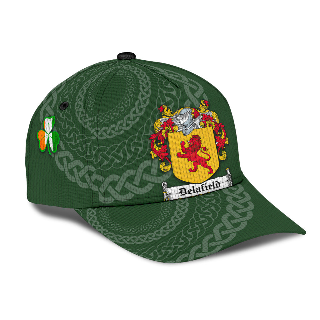 Clan Delafield Coat Of Arms - Irish Family Crest St Patrick's Day Classic CapCG37 Classic Cap - Delafield Coat Of Arms St Patrick's Day Classic Cap Irish Cap   