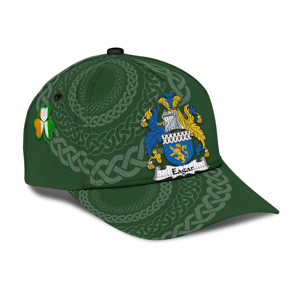 Clan Eagar Coat Of Arms - Irish Family Crest St Patrick's Day Classic CapQS53 Classic Cap - Eagar Coat Of Arms St Patrick's Day Classic Cap Irish Cap   