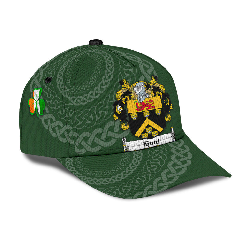 Clan Hunt Coat Of Arms - Irish Family Crest St Patrick's Day Classic CapUP22 Classic Cap - Hunt Coat Of Arms St Patrick's Day Classic Cap Irish Cap   