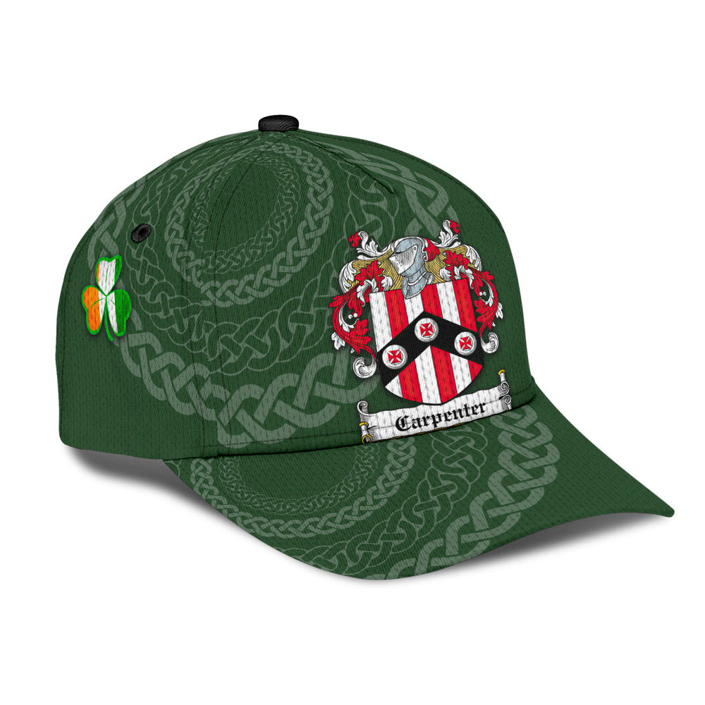 Clan Carpenter Coat Of Arms - Irish Family Crest St Patrick's Day Classic CapGX93 Classic Cap - Carpenter Coat Of Arms St Patrick's Day Classic Cap Irish Cap   