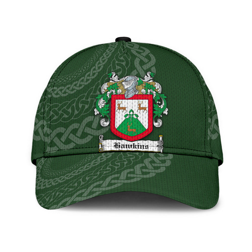 Clan Hawkins Coat Of Arms Wexfordarms - Irish Family Crest St Patrick's Day Classic CapKG13 Classic Cap - Hawkins Coat Of Arms Wexfordarms St Patrick's Day Classic Cap Irish Cap   