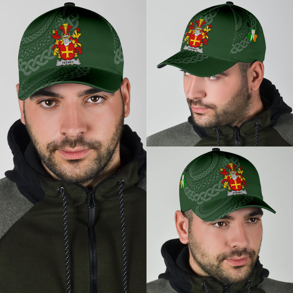 Clan Feeney Coat Of Arms - Irish Family Crest St Patrick's Day Classic CapCD16 Classic Cap - Feeney Coat Of Arms St Patrick's Day Classic Cap Irish Cap   