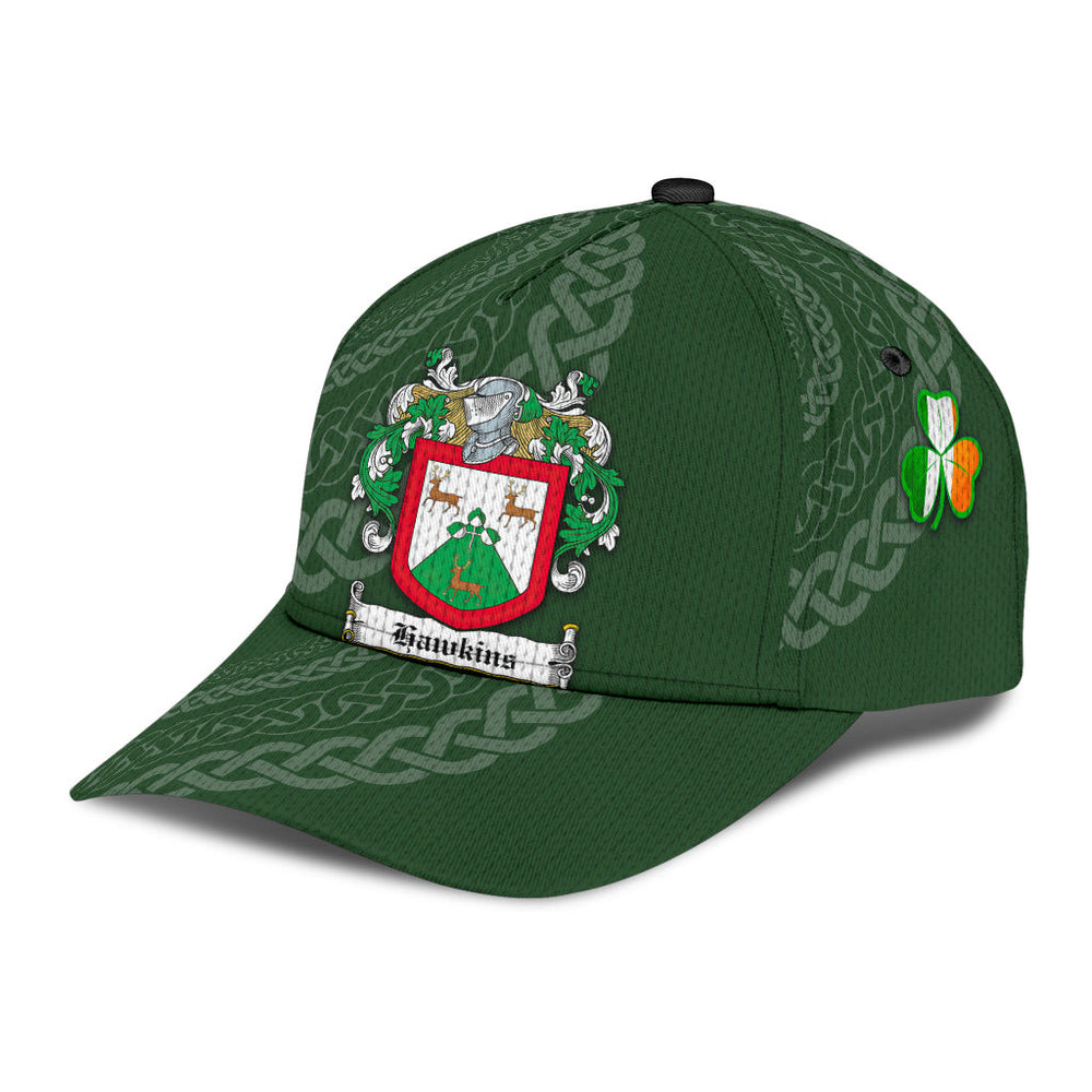 Clan Hawkins Coat Of Arms Wexfordarms - Irish Family Crest St Patrick's Day Classic CapKG13 Classic Cap - Hawkins Coat Of Arms Wexfordarms St Patrick's Day Classic Cap Irish Cap   