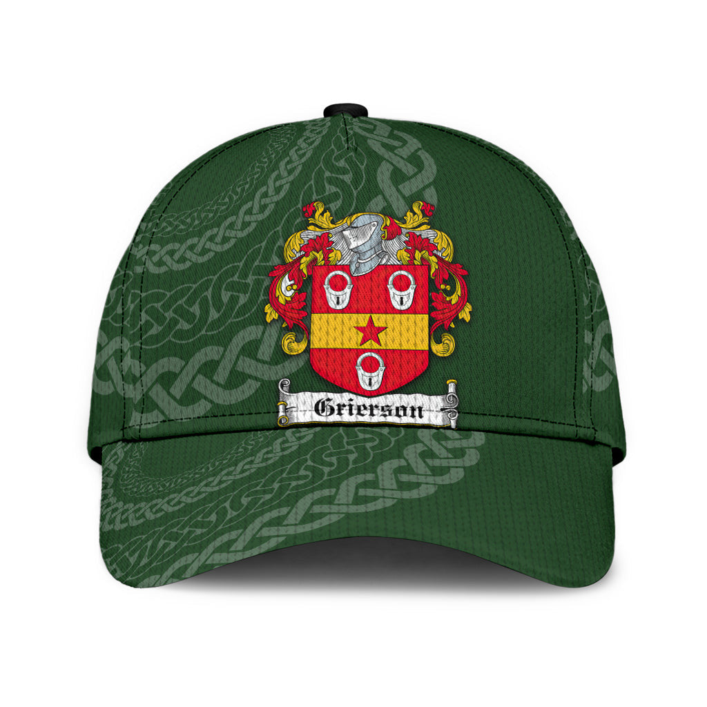 Clan Grierson Coat Of Arms - Irish Family Crest St Patrick's Day Classic CapHI12 Classic Cap - Grierson Coat Of Arms St Patrick's Day Classic Cap Irish Cap   