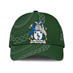 Clan Halfpenny Coat Of Arms - Irish Family Crest St Patrick's Day Classic CapOQ74 Classic Cap - Halfpenny Coat Of Arms St Patrick's Day Classic Cap Irish Cap   
