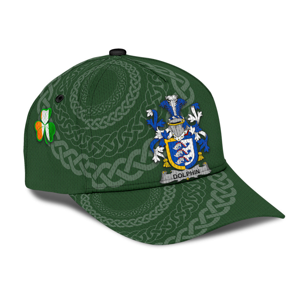 Clan Dolphin Coat Of Arms - Irish Family Crest St Patrick's Day Classic CapAV46 Classic Cap - Dolphin Coat Of Arms St Patrick's Day Classic Cap Irish Cap   