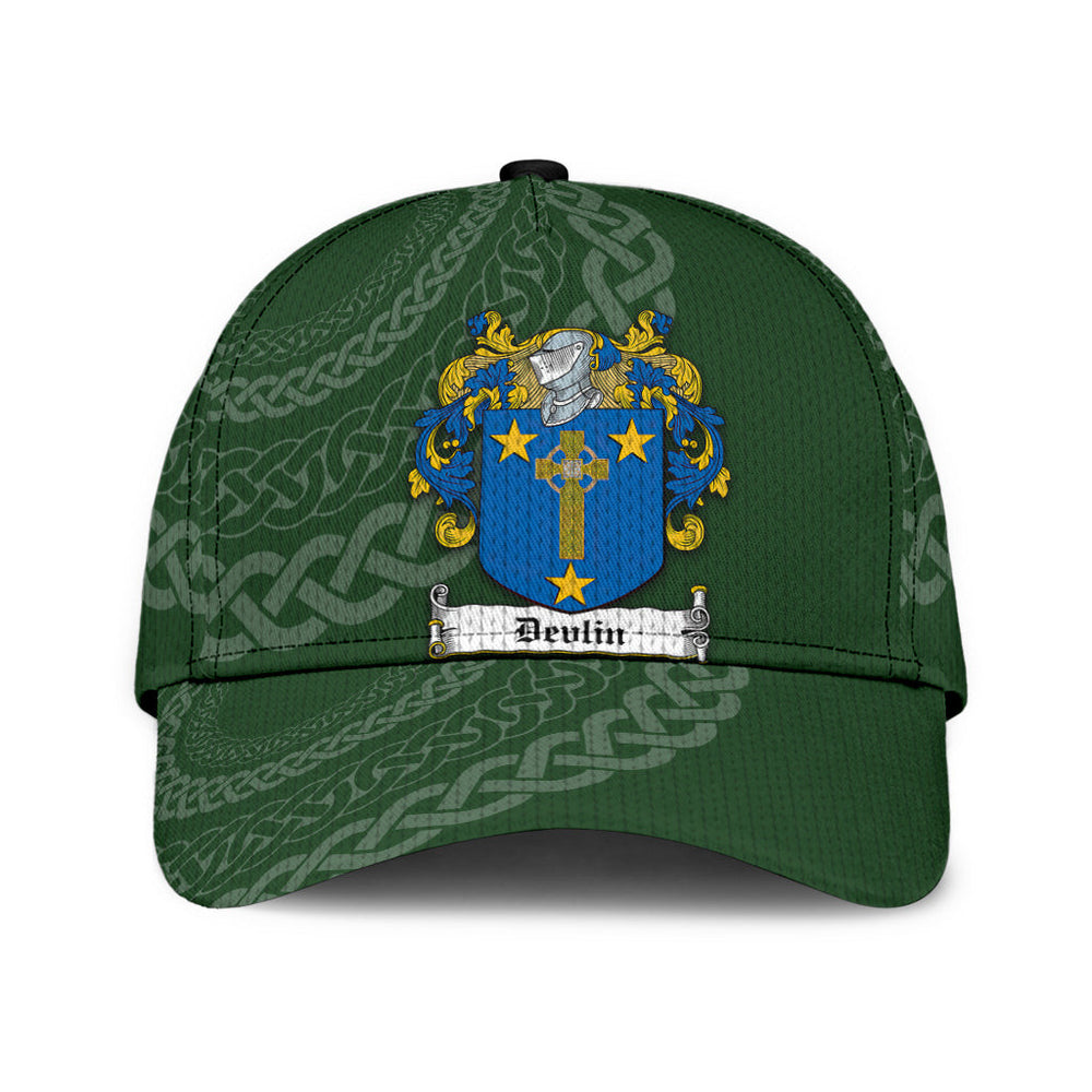Clan Devlin Coat Of Arms - Irish Family Crest St Patrick's Day Classic CapCW84 Classic Cap - Devlin Coat Of Arms St Patrick's Day Classic Cap Irish Cap   