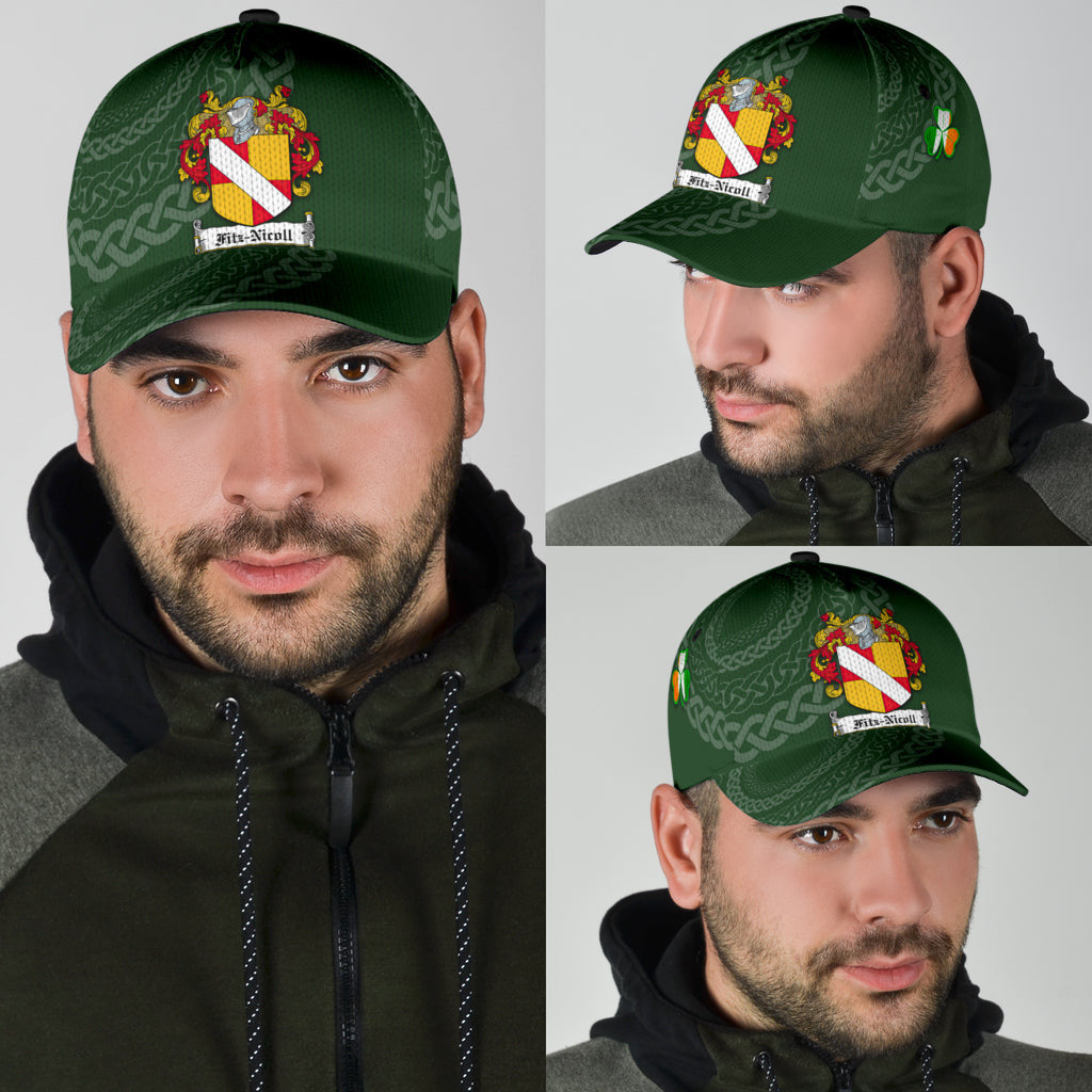 Clan Fitznicoll Coat Of Arms - Irish Family Crest St Patrick's Day Classic CapSD30 Classic Cap - Fitznicoll Coat Of Arms St Patrick's Day Classic Cap Irish Cap   