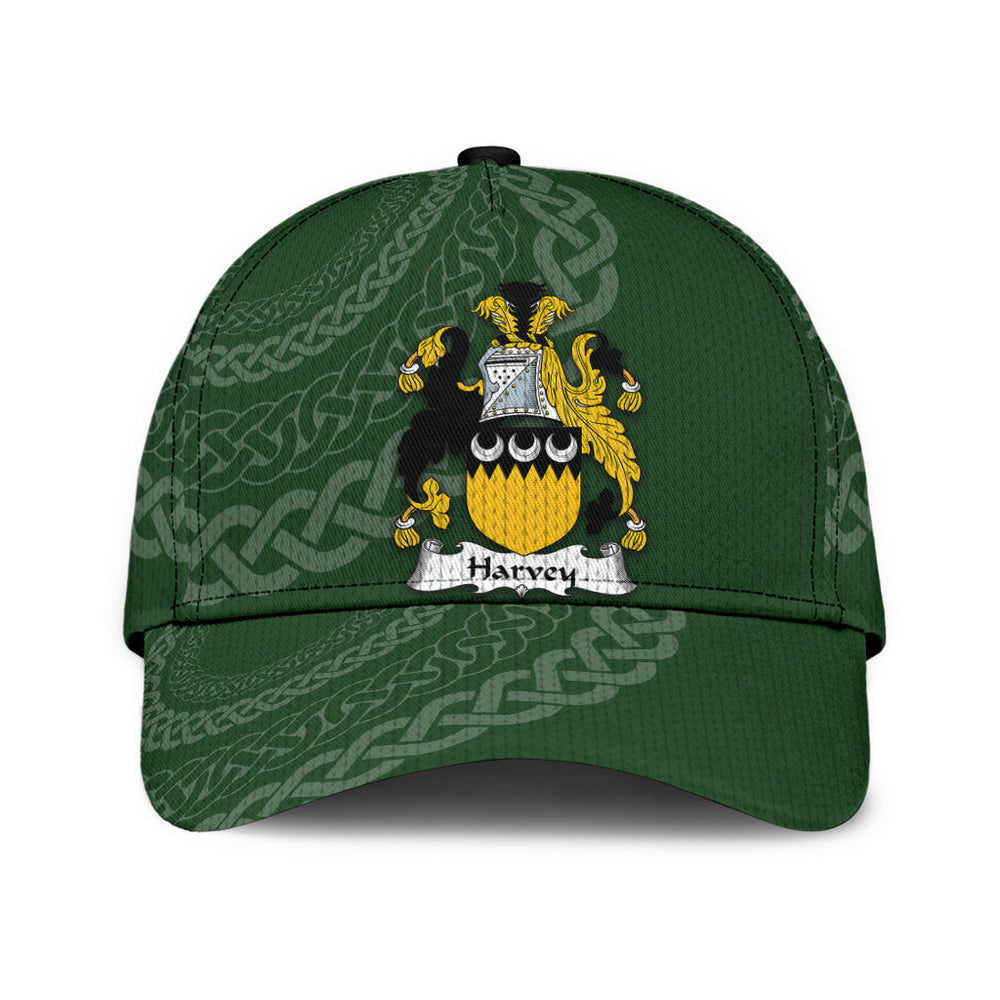 Clan Harvey Coat Of Arms Irisharms - Irish Family Crest St Patrick's Day Classic CapTY92 Classic Cap - Harvey Coat Of Arms Irisharms St Patrick's Day Classic Cap Irish Cap   