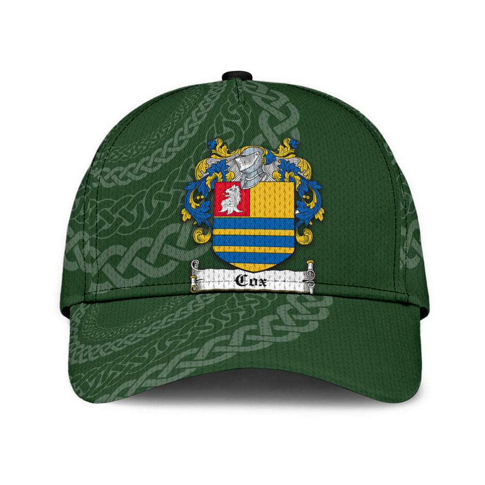 Clan Cox Coat Of Arms - Irish Family Crest St Patrick's Day Classic CapLY79 Classic Cap - Cox Coat Of Arms St Patrick's Day Classic Cap Irish Cap   