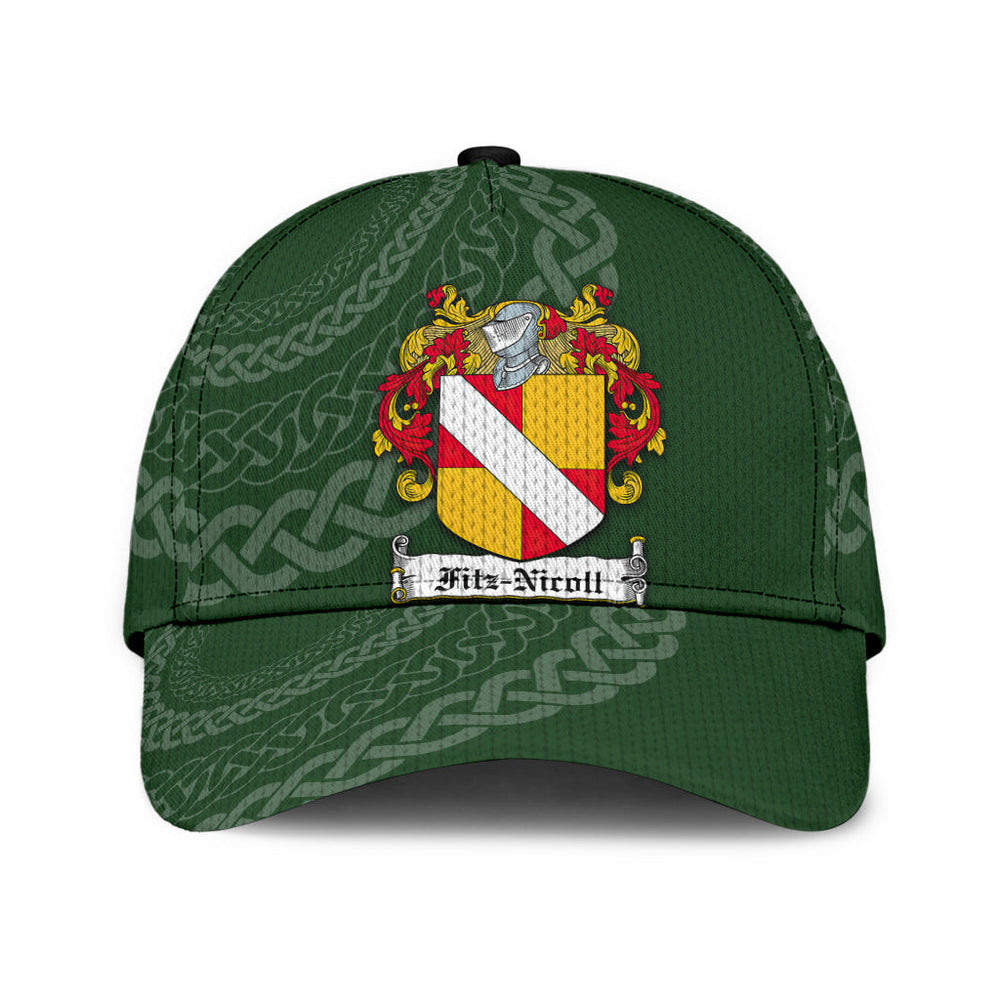 Clan Fitznicoll Coat Of Arms - Irish Family Crest St Patrick's Day Classic CapSD30 Classic Cap - Fitznicoll Coat Of Arms St Patrick's Day Classic Cap Irish Cap   