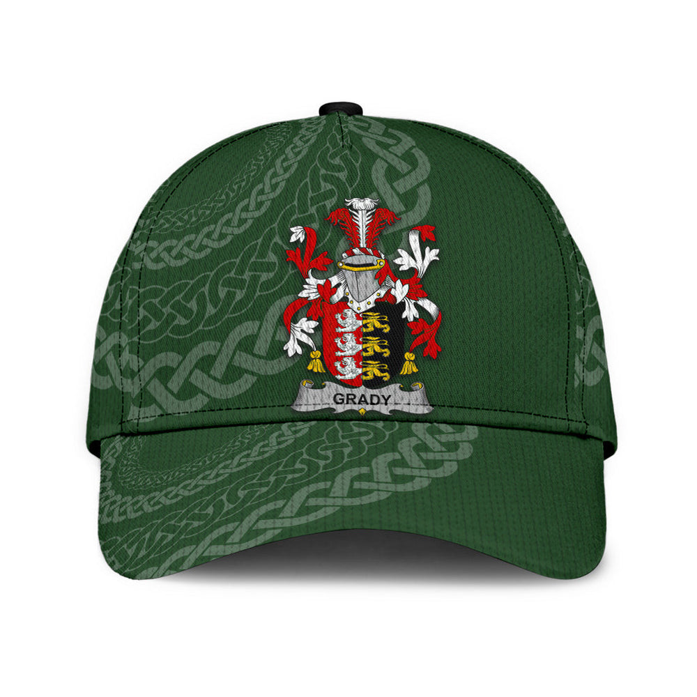 Clan Grady Coat Of Arms - Irish Family Crest St Patrick's Day Classic CapNZ76 Classic Cap - Grady Coat Of Arms St Patrick's Day Classic Cap Irish Cap   