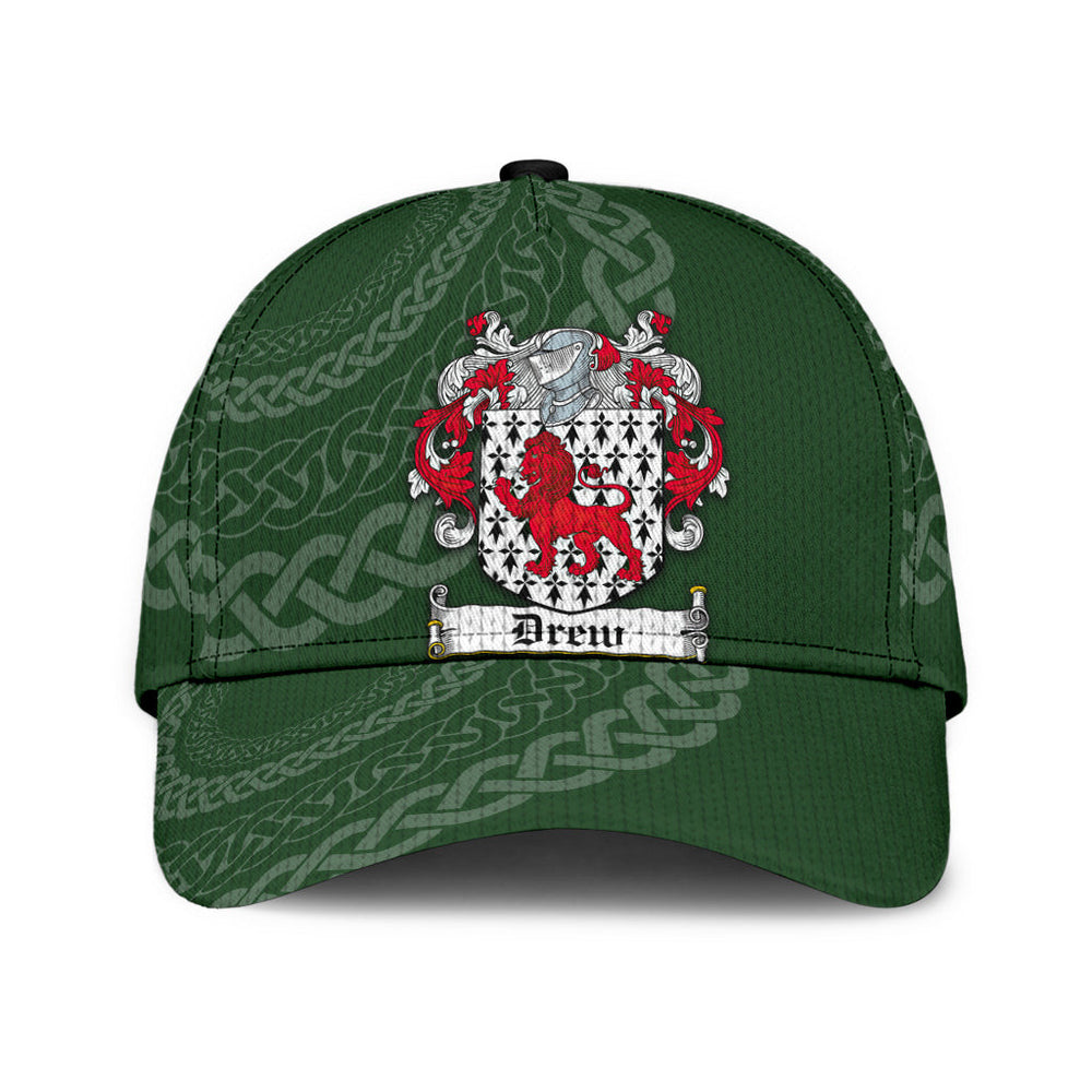 Clan Drew Coat Of Arms - Irish Family Crest St Patrick's Day Classic CapXA10 Classic Cap - Drew Coat Of Arms St Patrick's Day Classic Cap Irish Cap   