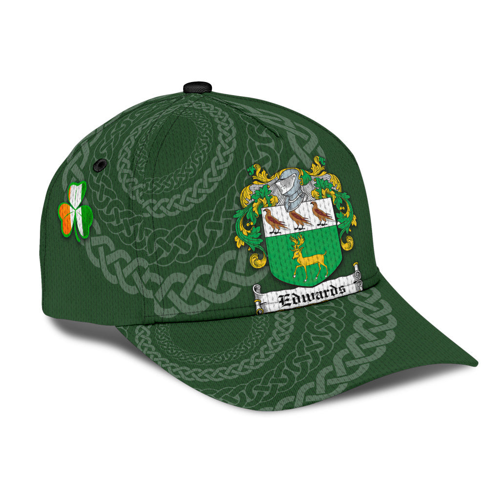 Clan Edwards Coat Of Arms - Irish Family Crest St Patrick's Day Classic CapTN34 Classic Cap - Edwards Coat Of Arms St Patrick's Day Classic Cap Irish Cap   
