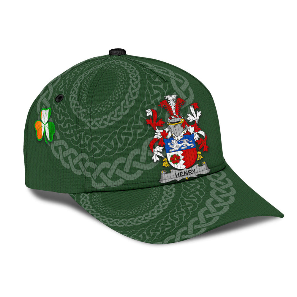 Clan Henry Coat Of Arms - Irish Family Crest St Patrick's Day Classic CapII36 Classic Cap - Henry Coat Of Arms St Patrick's Day Classic Cap Irish Cap   