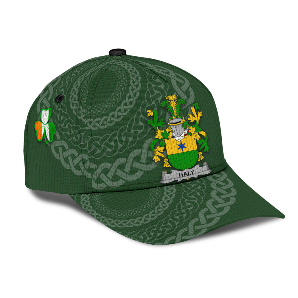 Clan Haly Coat Of Arms - Irish Family Crest St Patrick's Day Classic CapKZ80 Classic Cap - Haly Coat Of Arms St Patrick's Day Classic Cap Irish Cap   