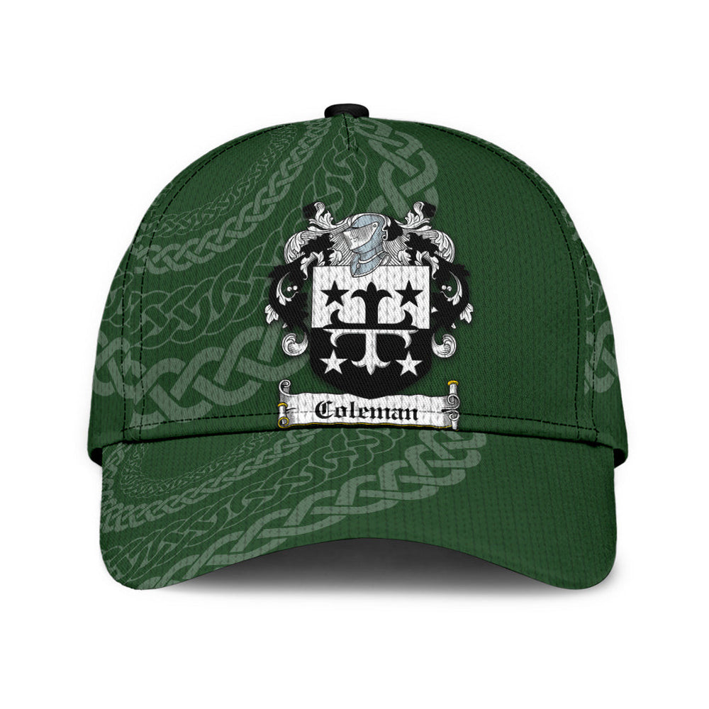 Clan Coleman Coat Of Arms - Irish Family Crest St Patrick's Day Classic CapBH42 Classic Cap - Coleman Coat Of Arms St Patrick's Day Classic Cap Irish Cap   