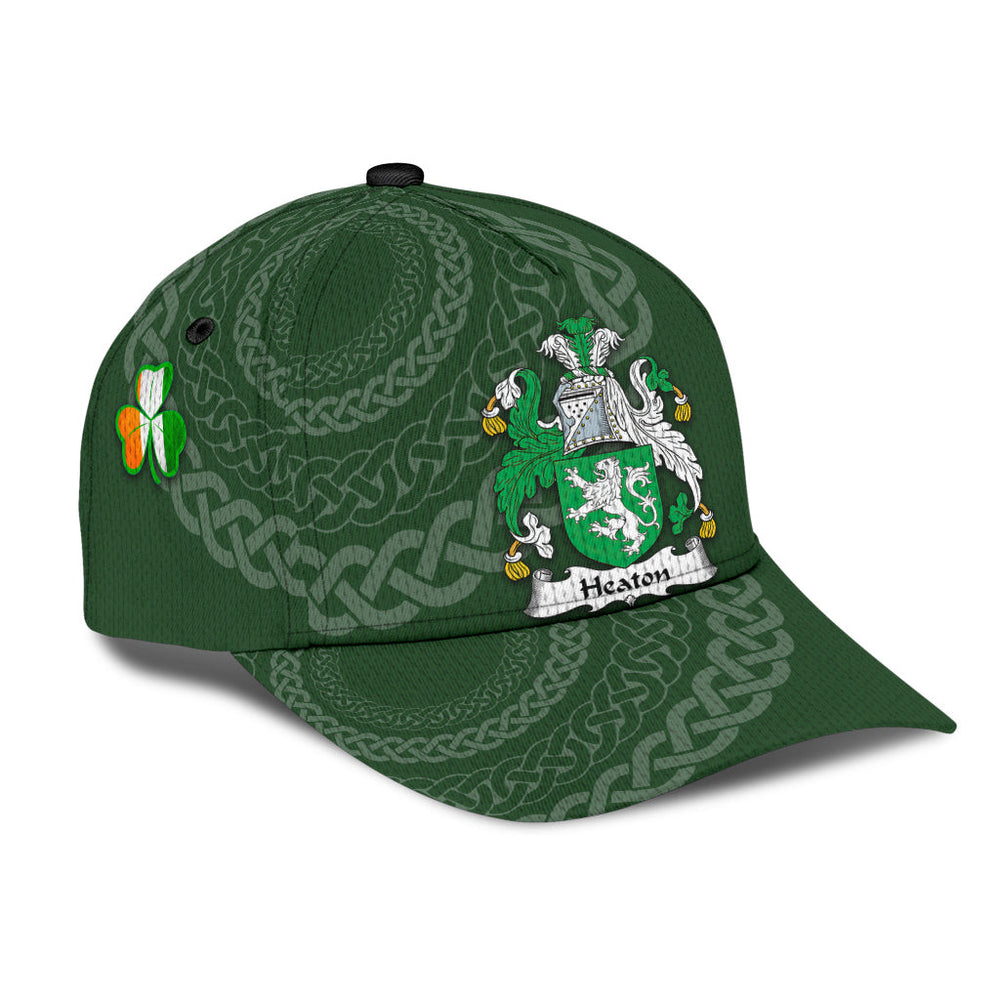 Clan Heaton Coat Of Arms - Irish Family Crest St Patrick's Day Classic CapLW20 Classic Cap - Heaton Coat Of Arms St Patrick's Day Classic Cap Irish Cap   