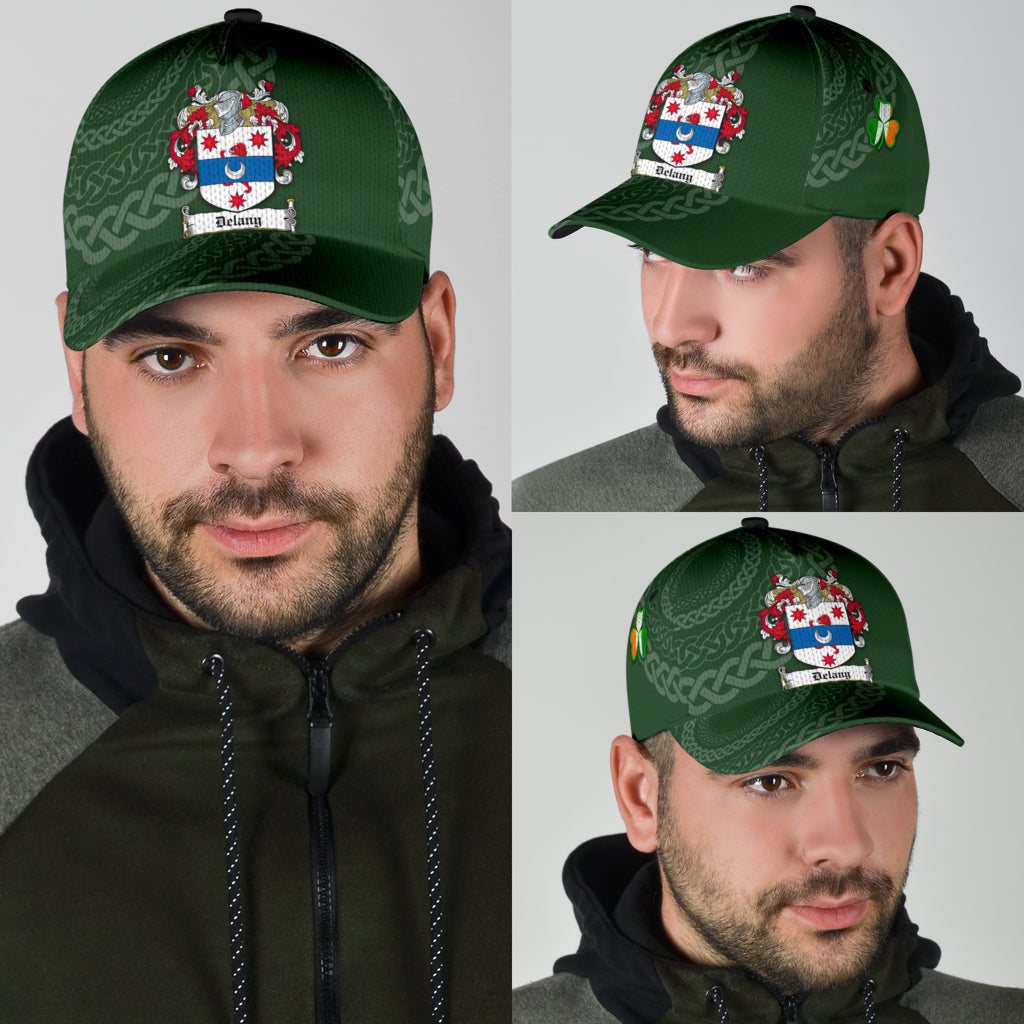 Clan Delany Coat Of Arms - Irish Family Crest St Patrick's Day Classic CapIV94 Classic Cap - Delany Coat Of Arms St Patrick's Day Classic Cap Irish Cap   