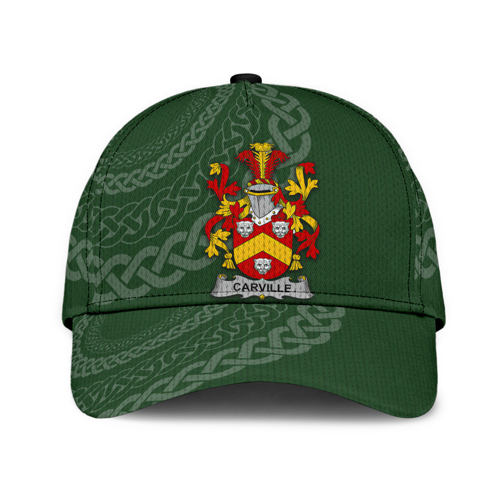 Clan Carville Coat Of Arms - Irish Family Crest St Patrick's Day Classic CapCO45 Classic Cap - Carville Coat Of Arms St Patrick's Day Classic Cap Irish Cap   