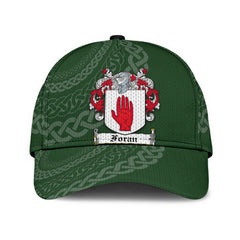 Clan Foran Coat Of Arms - Irish Family Crest St Patrick's Day Classic CapAC46 Classic Cap - Foran Coat Of Arms St Patrick's Day Classic Cap Irish Cap   