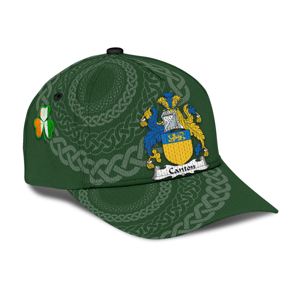 Clan Canton Coat Of Arms - Irish Family Crest St Patrick's Day Classic CapRP11 Classic Cap - Canton Coat Of Arms St Patrick's Day Classic Cap Irish Cap   