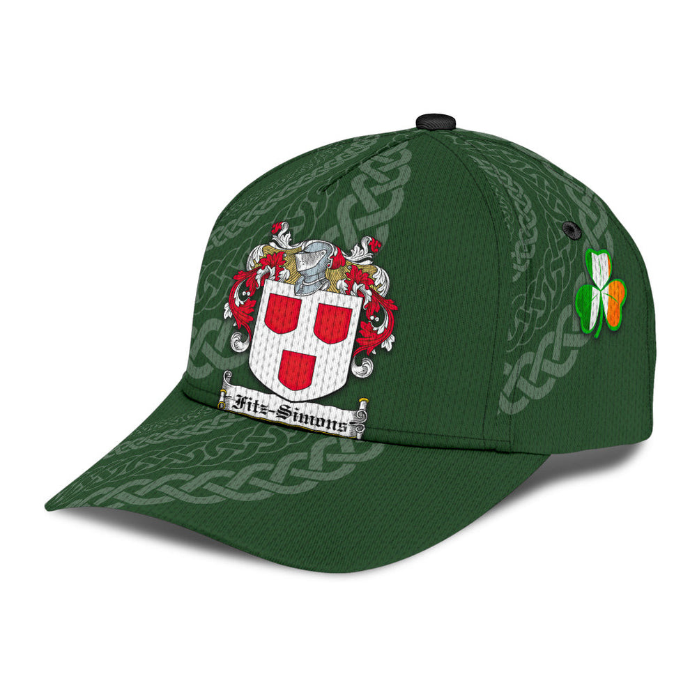 Clan Fitzsimons Coat Of Arms - Irish Family Crest St Patrick's Day Classic CapFG43 Classic Cap - Fitzsimons Coat Of Arms St Patrick's Day Classic Cap Irish Cap   