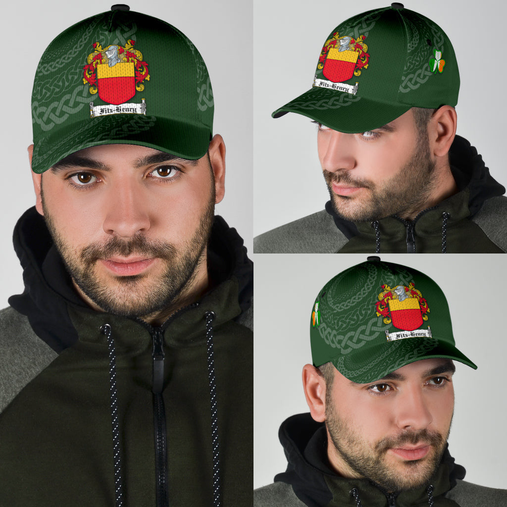 Clan Fitzhenry Coat Of Arms Wexford Irelandarms - Irish Family Crest St Patrick's Day Classic CapXC47 Classic Cap - Fitzhenry Coat Of Arms Wexford Irelandarms St Patrick's Day Classic Cap Irish Cap   