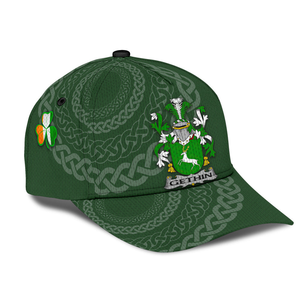 Clan Gethin Coat Of Arms - Irish Family Crest St Patrick's Day Classic CapDR90 Classic Cap - Gethin Coat Of Arms St Patrick's Day Classic Cap Irish Cap   