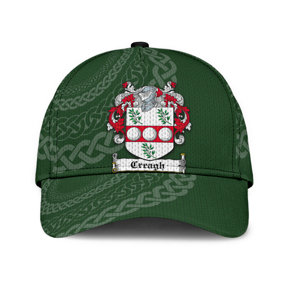 Clan Creagh Coat Of Arms - Irish Family Crest St Patrick's Day Classic CapHO67 Classic Cap - Creagh Coat Of Arms St Patrick's Day Classic Cap Irish Cap   