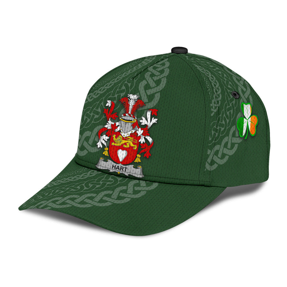 Clan Hart Coat Of Arms - Irish Family Crest St Patrick's Day Classic CapOC25 Classic Cap - Hart Coat Of Arms St Patrick's Day Classic Cap Irish Cap   