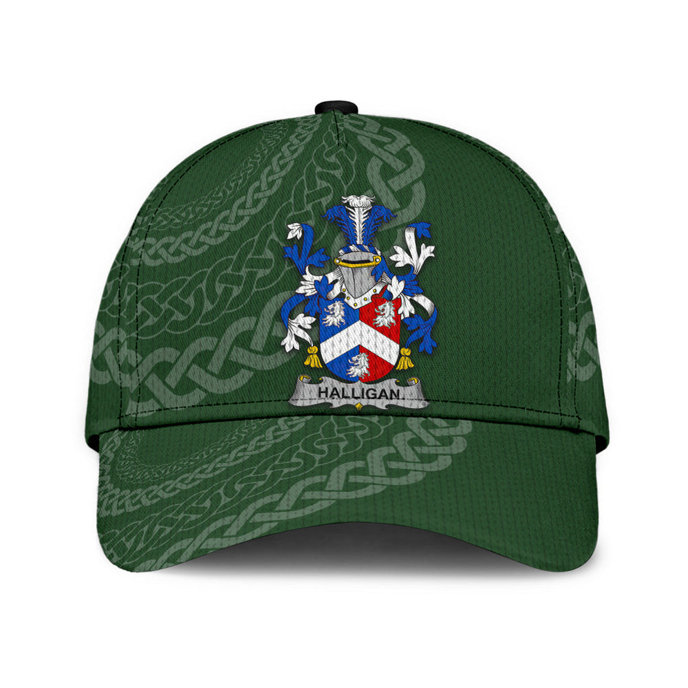 Clan Halligan Coat Of Arms - Irish Family Crest St Patrick's Day Classic CapFJ29 Classic Cap - Halligan Coat Of Arms St Patrick's Day Classic Cap Irish Cap   