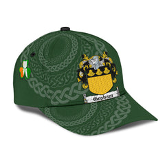Clan Graham Coat Of Arms - Irish Family Crest St Patrick's Day Classic CapXU94 Classic Cap - Graham Coat Of Arms St Patrick's Day Classic Cap Irish Cap   