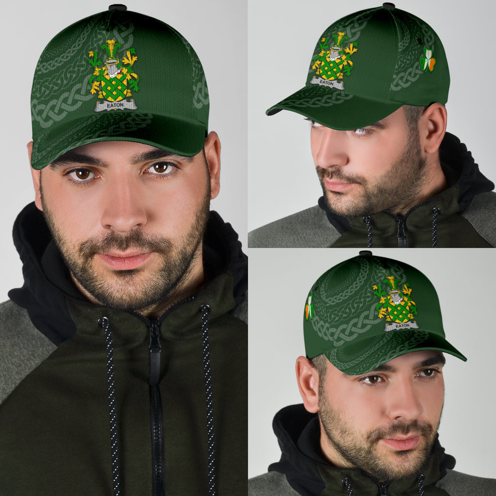 Clan Eaton Coat Of Arms - Irish Family Crest St Patrick's Day Classic CapDW93 Classic Cap - Eaton Coat Of Arms St Patrick's Day Classic Cap Irish Cap   